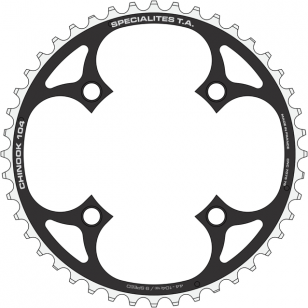 Chainring Spécialités TA Chinook 9-speed Outer 104mm Matt Black
