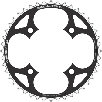 Chainring Spécialités TA Chinook 9-speed Outer 104mm Matt Black