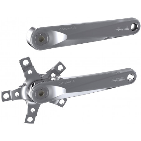 Spécialités TA Carmina Triple 110/74mm crank arm pair - Polished Silver
