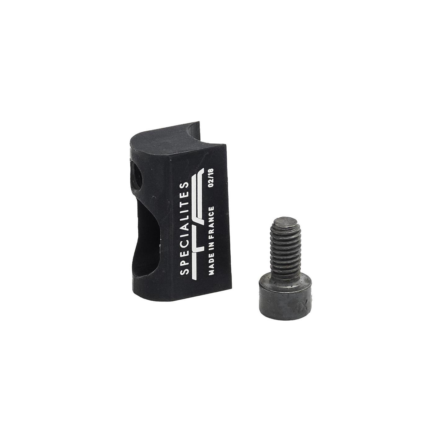 Spécialités TA Up/Down Adapter for Screw-on Front Derailleur + Bolts for Ovalution Chainrings