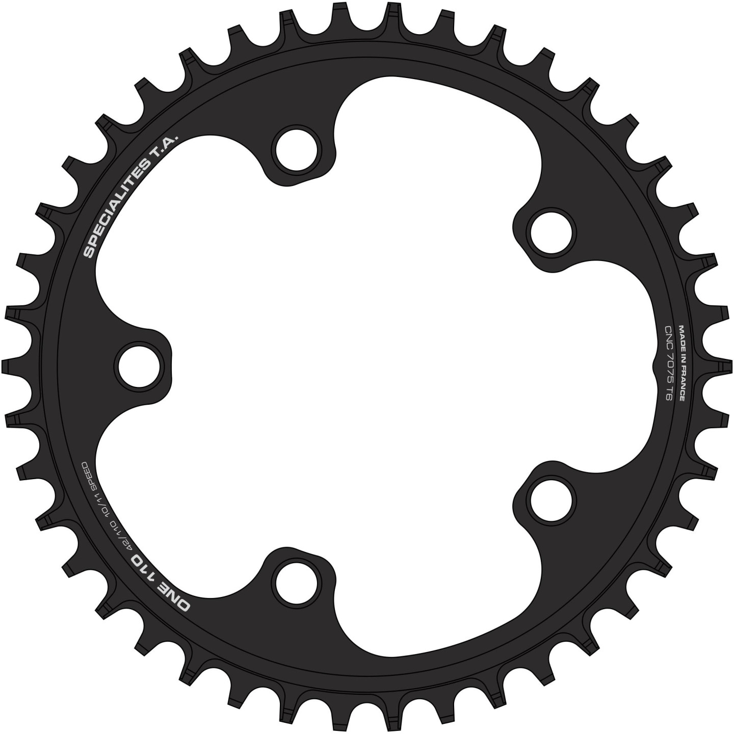 Single Chainring Spécialités TA ONE 110 Shimano/Sram
