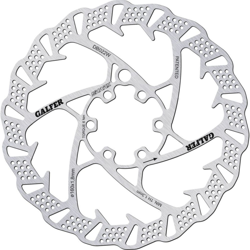 Bremsscheibe Galfer - Wave Shark - ø160mm - 104g Bremsscheibe Galfer - Wave Shark - ø160mm - 104g
