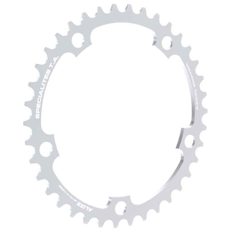 Spécialités TA Alizé kettingblad binnen 130mm 9/10/11-speed Zilver Spécialités TA Alizé kettingblad binnen 130mm 9/10/11-speed Zilver