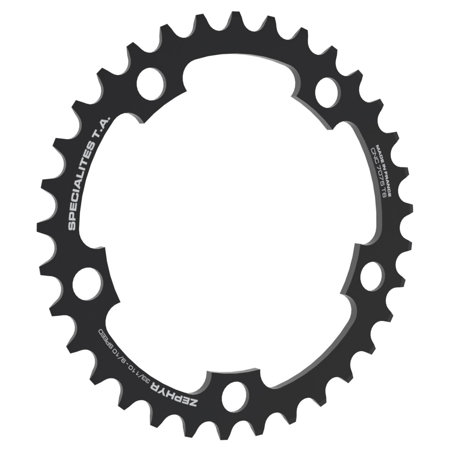 Chainring Spécialités TA Zéphyr Compact 110mm Inner 9/10/11-speed Black