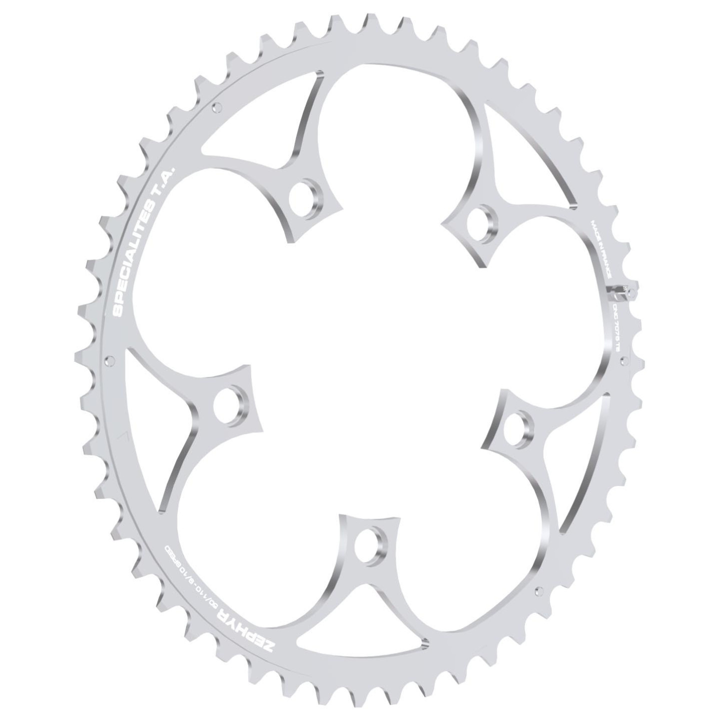 Chainring Spécialités TA Zéphyr Compact 110mm Outer 9/10-speed Silver