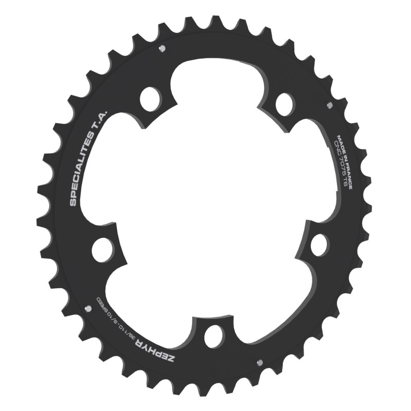 Spécialités TA Zéphyr Kettenblatt Compact 110mm mittig 9/10-fach Schwarz Spécialités TA Zéphyr Kettenblatt Compact 110mm mittig 9/10-fach Schwarz