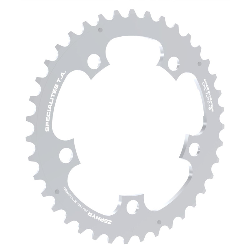 Plateau Spécialités TA Zéphyr Compact 110mm Intermédiaire 9/10V Argent Spécialités TA PL50110202 Triple Plateau Spécialités TA Zéphyr Compact 110mm Intermédiaire 9/10V Argent Spécialités TA PL50110202 Triple