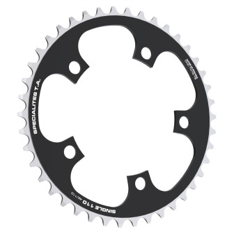 Single Chainring Spécialités TA 110mm SINGLE SPEED/TANDEM/ROHLOFF Black