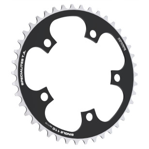 Spécialités TA Einzelkettenblatt 110mm SINGLE SPEED/TANDEM/ROHLOFF Schwarz