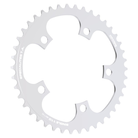 Spécialités TA Einzelkettenblatt 110mm SINGLE SPEED/TANDEM/ROHLOFF Silber