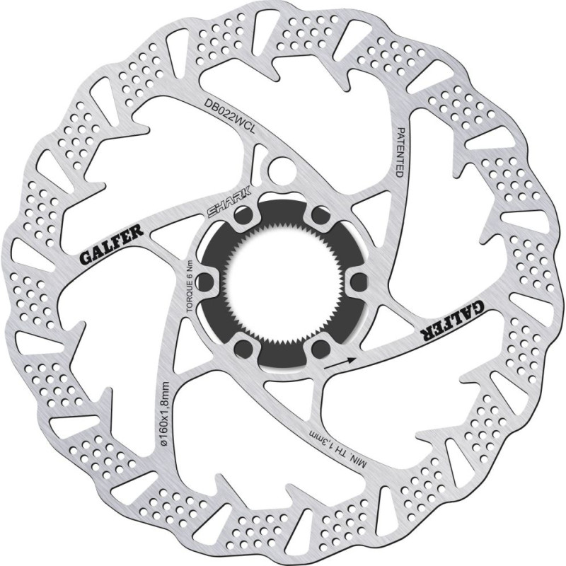 Disco de freno Galfer MTB - Wave Shark Center Lock - ø160mm - 121g