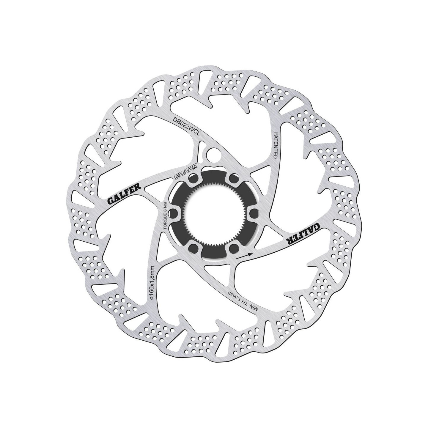 Brake Disc Galfer MTB - Wave Shark Centre Lock - ø160mm - 121g