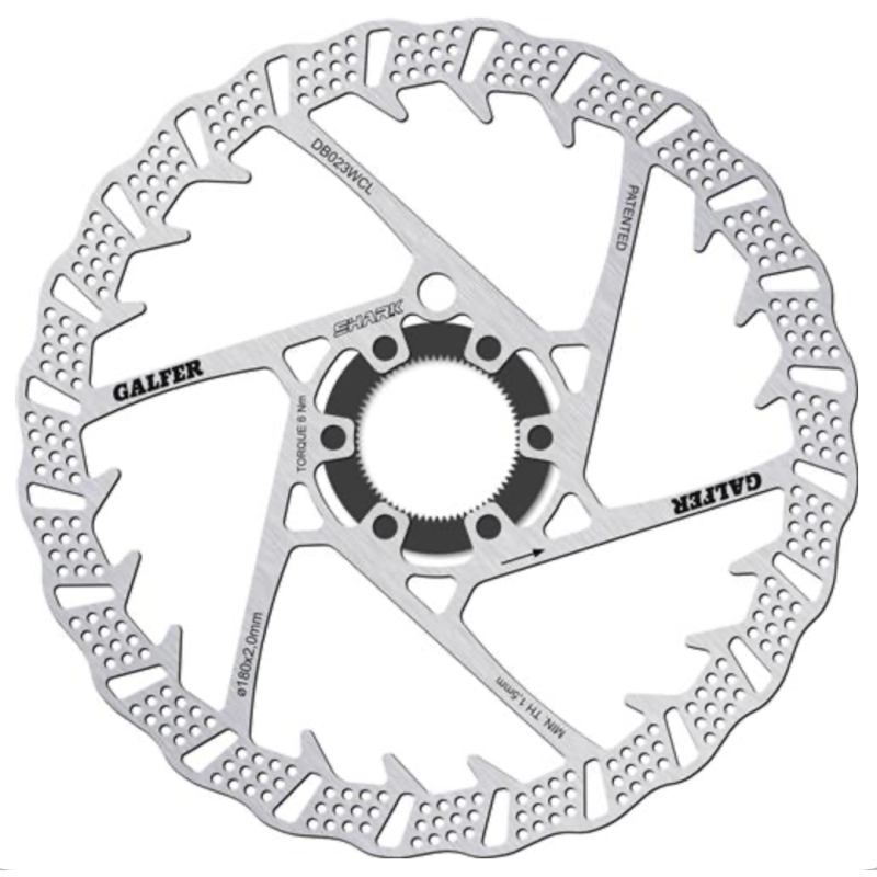 Brake Disc Galfer MTB - Wave Shark Centre Lock - ø180mm - 144g Brake Disc Galfer MTB - Wave Shark Centre Lock - ø180mm - 144g