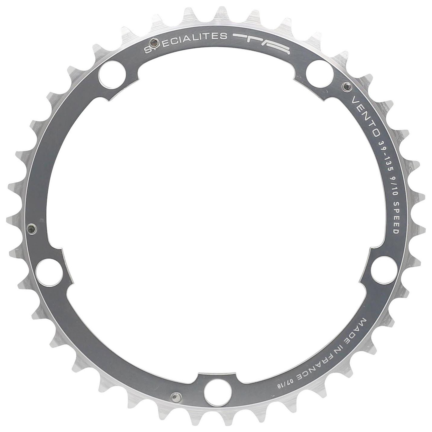 Chainring Spécialités TA Vento Middle 9/10-speed 135mm Silver