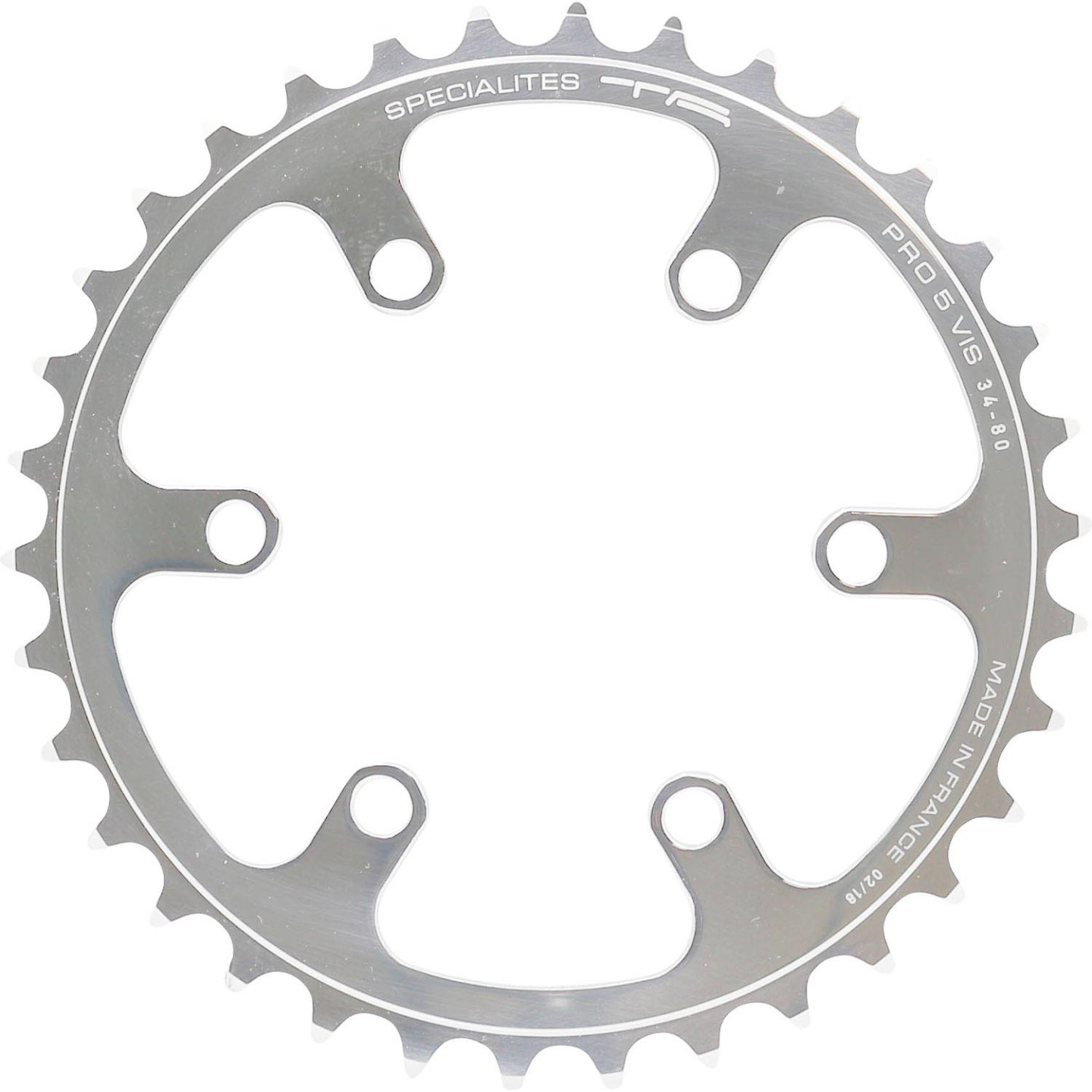 Chainring Spécialités TA Pro 5 Bolt Inner/Middle 80mm 8-speed