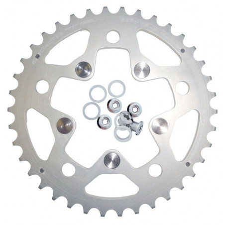 Spécialités TA Zéphyr-K Compact 110/74mm toer-triple kettingblad midden 9/10-speed Zilver
