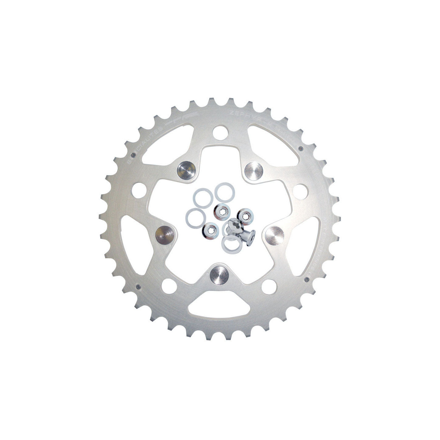 Chainring Spécialités TA touring triple Zéphyr-K Compact 110/74mm Middle 9/10-speed Silver