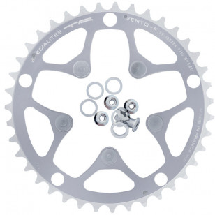 Plato Spécialités TA triple de cicloturismo Vento-K intermedio 9/10v 135/74mm plata