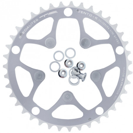 Spécialités TA Vento-K Touren-Kettenblatt 3-fach mittig 9/10-fach 135/74mm Silber