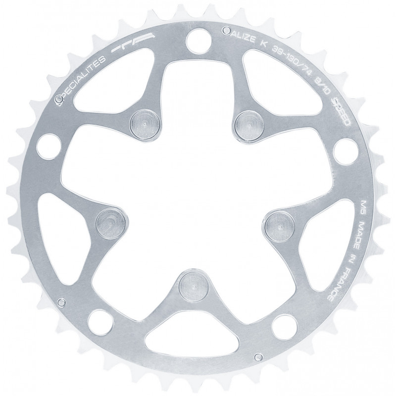 Plateau Spécialités TA porteur Triple Alizé-K Intermédiaire 130/74mm 9/10V Argent Spécialités TA PL52130202 Triple Plateau Spécialités TA porteur Triple Alizé-K Intermédiaire 130/74mm 9/10V Argent Spécialités TA PL52130202 Triple