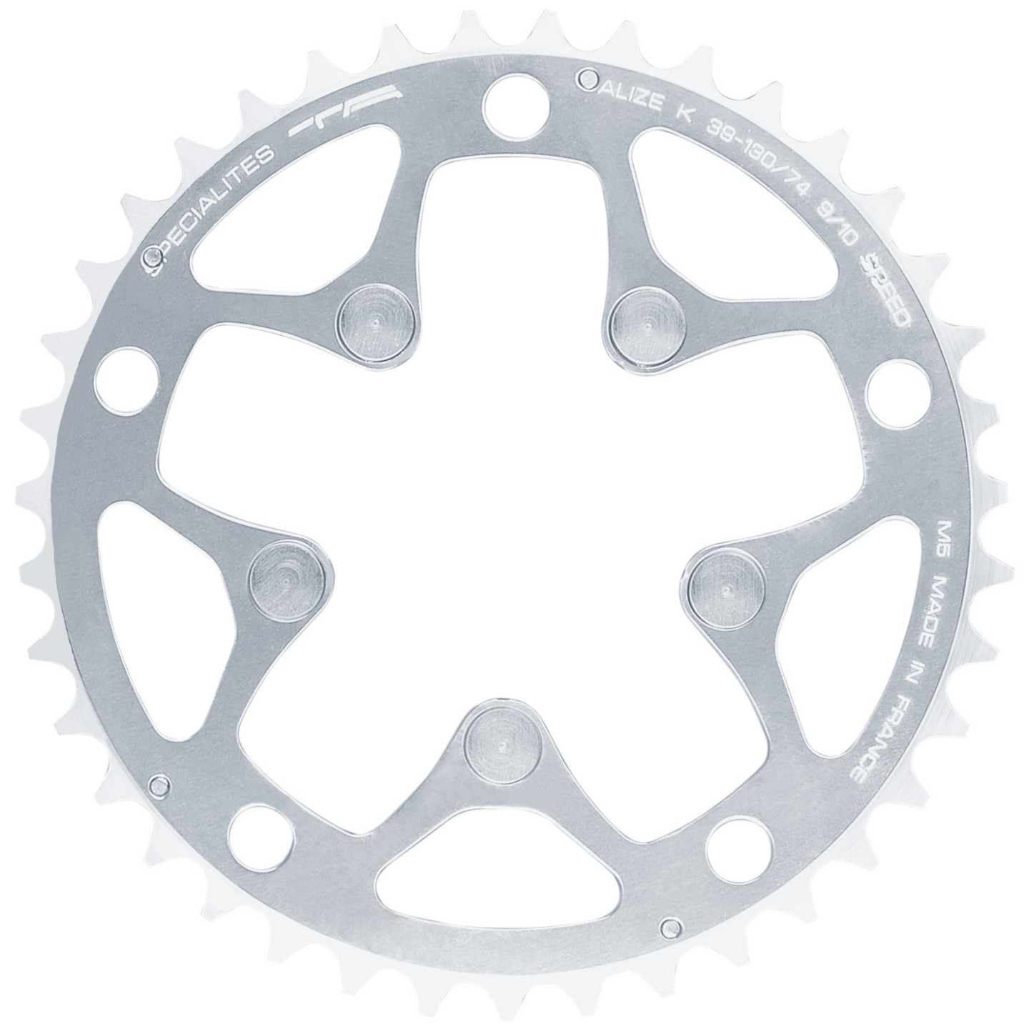 Chainring Spécialités TA touring Triple Alizé-K Middle 130/74mm 9/10-speed Silver