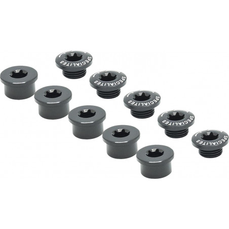 Spécialités TA Kettenblattschrauben-Set Aluminium Einzelkettenblatt - Torx - Schwarz (Beutel mit 5 Stück)