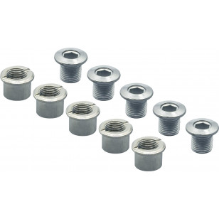 Spécialités TA aluminium kettingbladboutenset - Dubbel kettingblad - Zilver (zakje van 5)