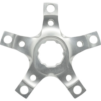 Spécialités TA CARMINA Road Triple Compact 110/74mm spider - Polished Silver