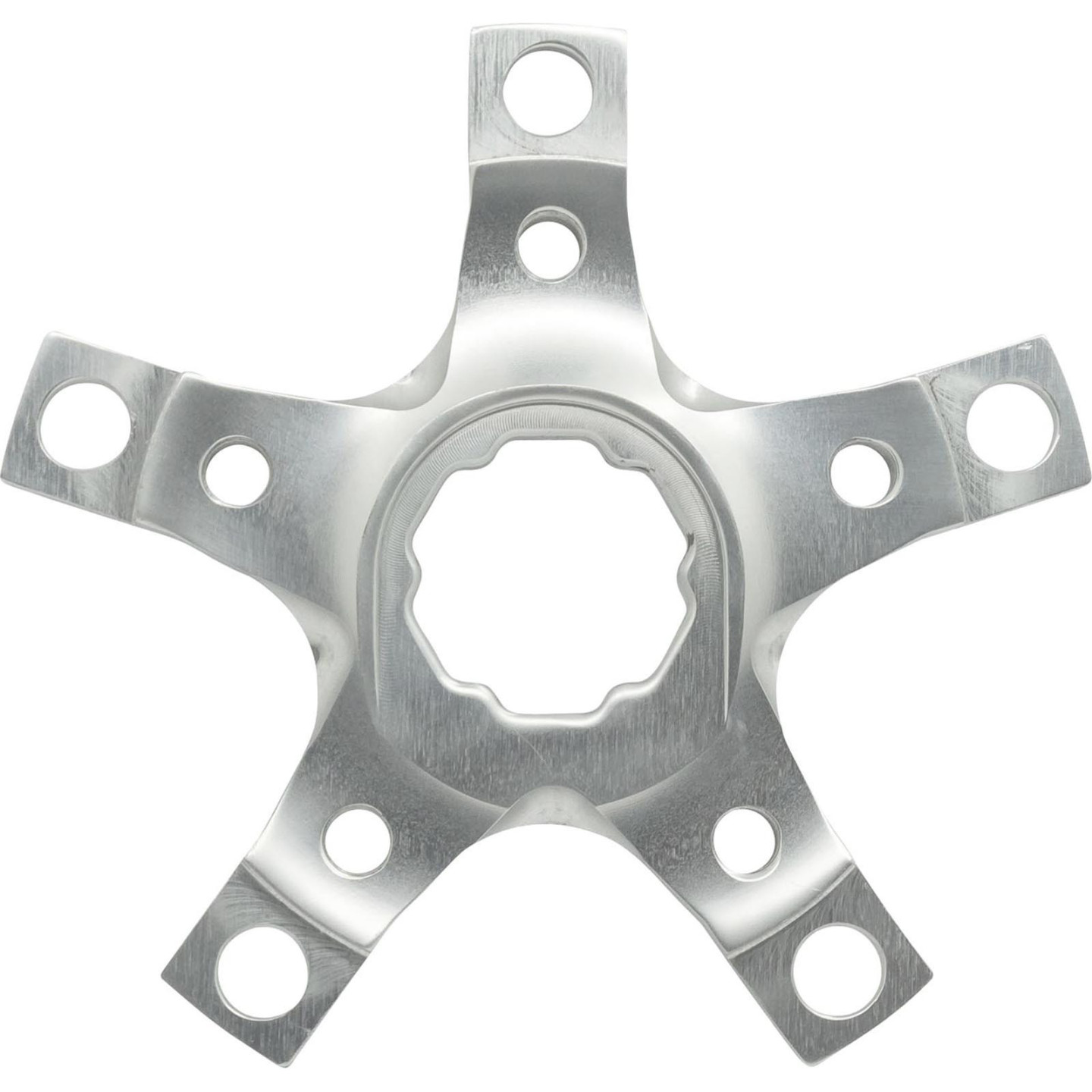 Spécialités TA CARMINA Road Triple Compact 110/74mm spider - Polished Silver