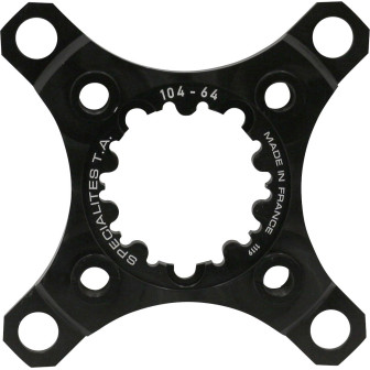 Spécialités TA Arrow MTB Double 104/64mm spider - Black Anodised