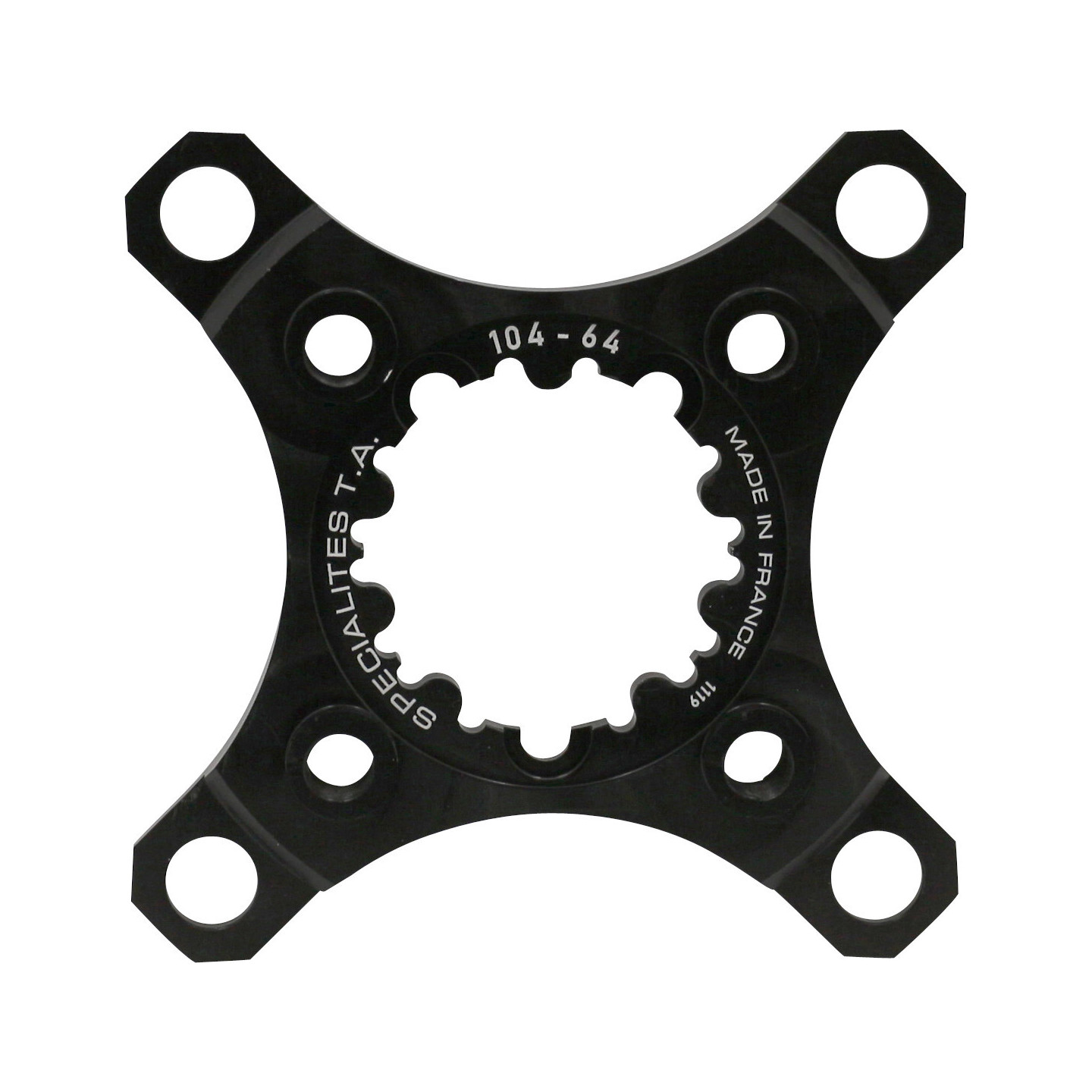 Spécialités TA Arrow MTB Double 104/64mm spider - Black Anodised