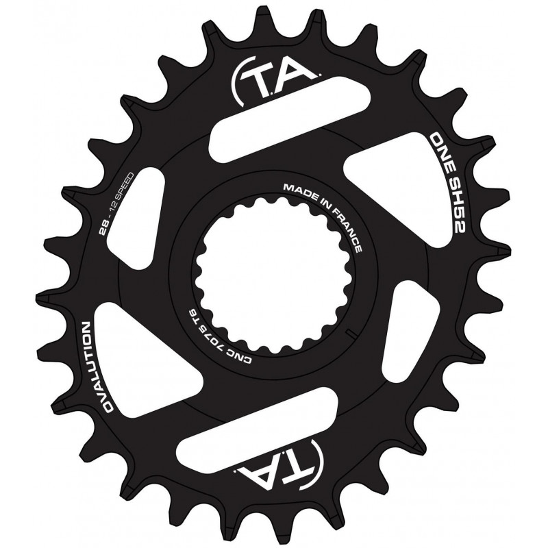 Single Chainring Spécialités TA ONE SH52 Ovalution Narrow Wide 11/12-speed Shimano XTR M9100, XT M8100, SLX7100, MT900-1