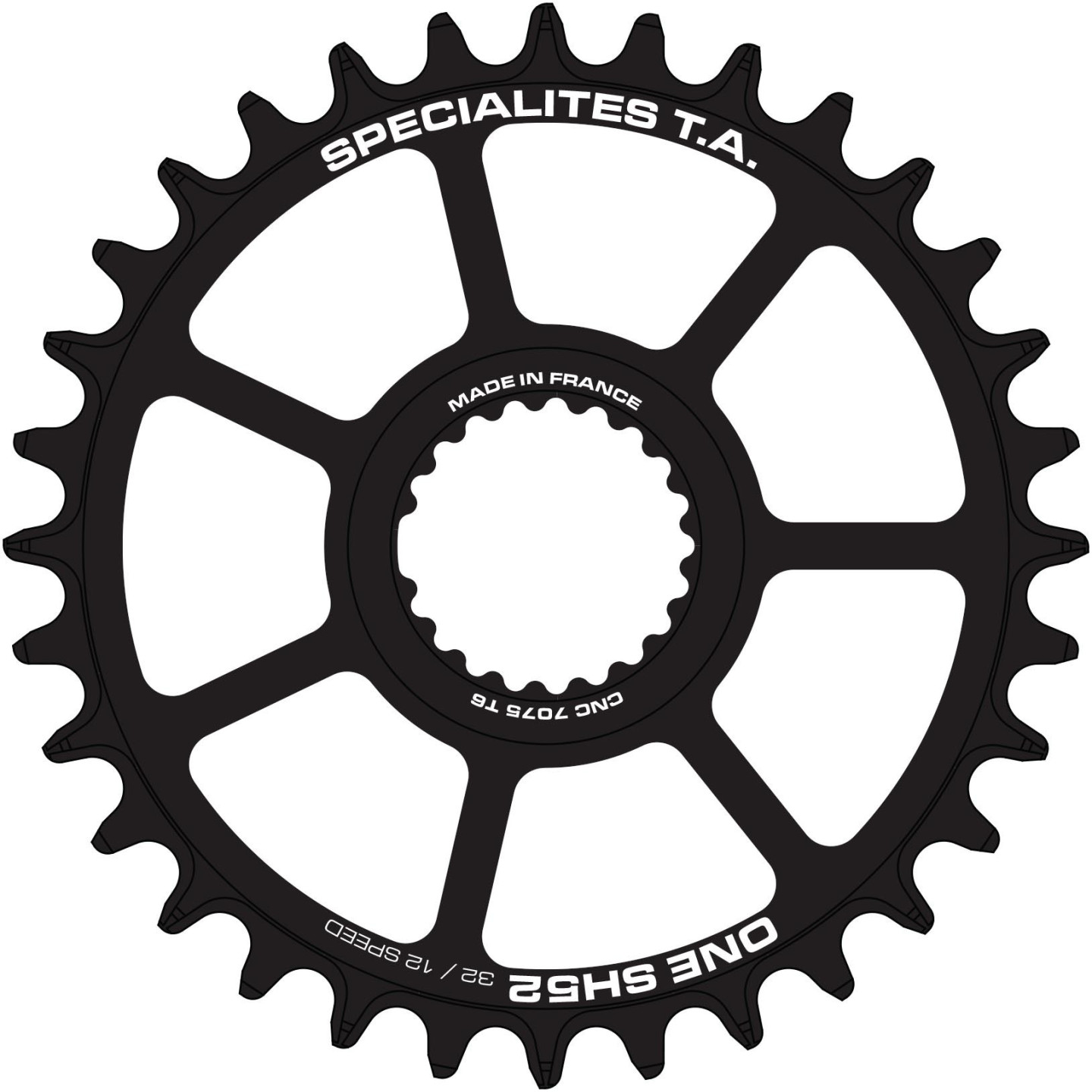 Single Chainring Spécialités TA ONE SH52 Narrow Wide 11/12-speed Shimano XTR M9100, XT M8100, SLX7100, MT900-1