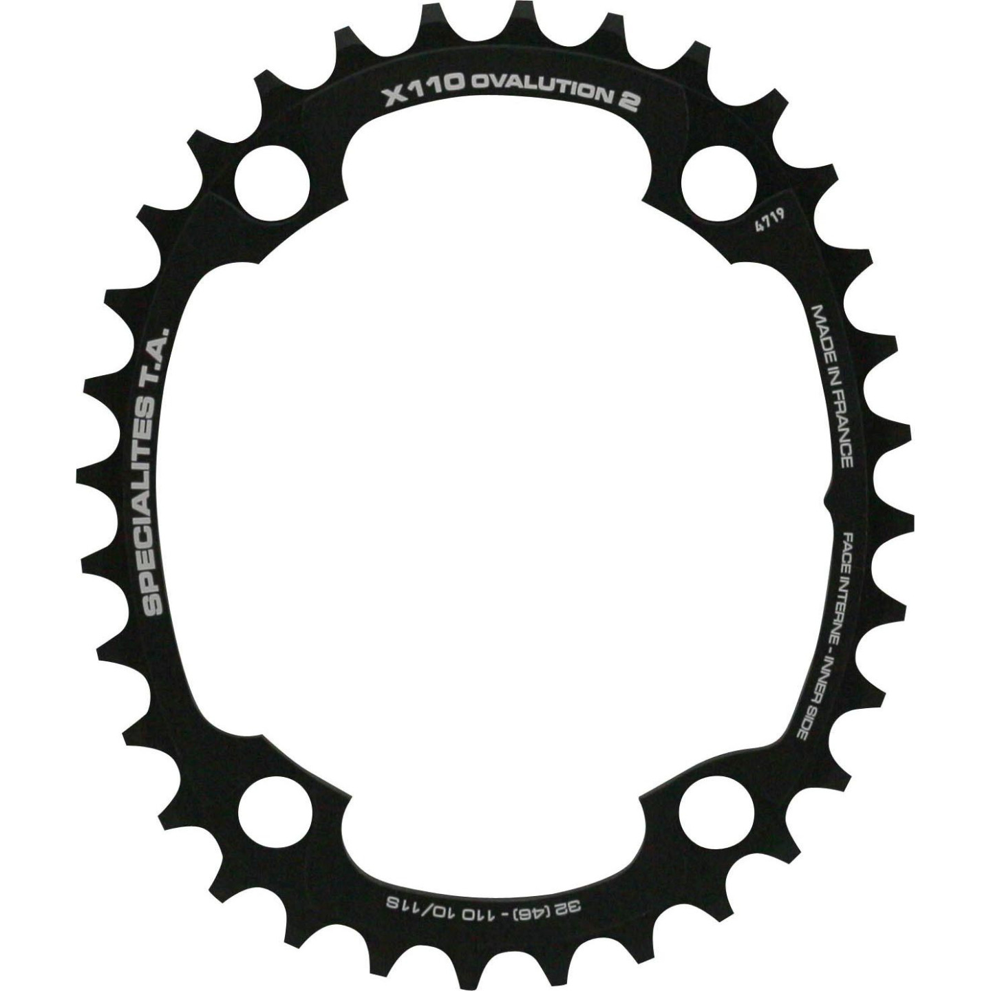 Chainring Spécialités TA OVALUTION 2 X110 Compact 110mm Inner
