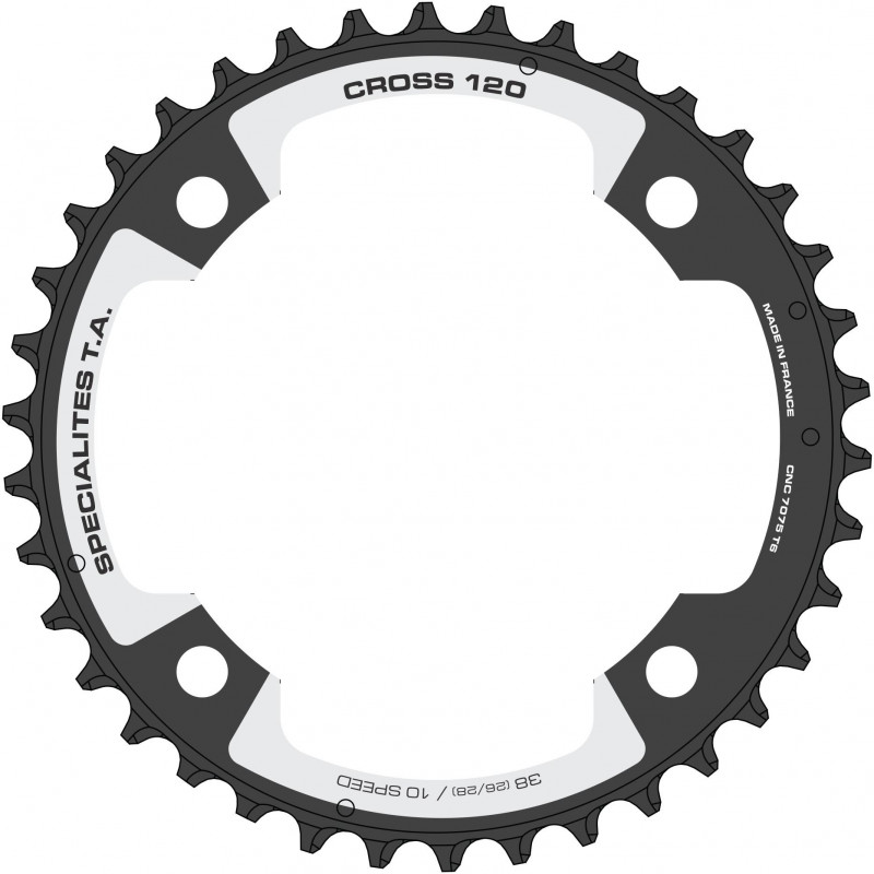 Chainring Spécialités TA CROSS 10-speed Outer 120mm SRAM/Cannondale