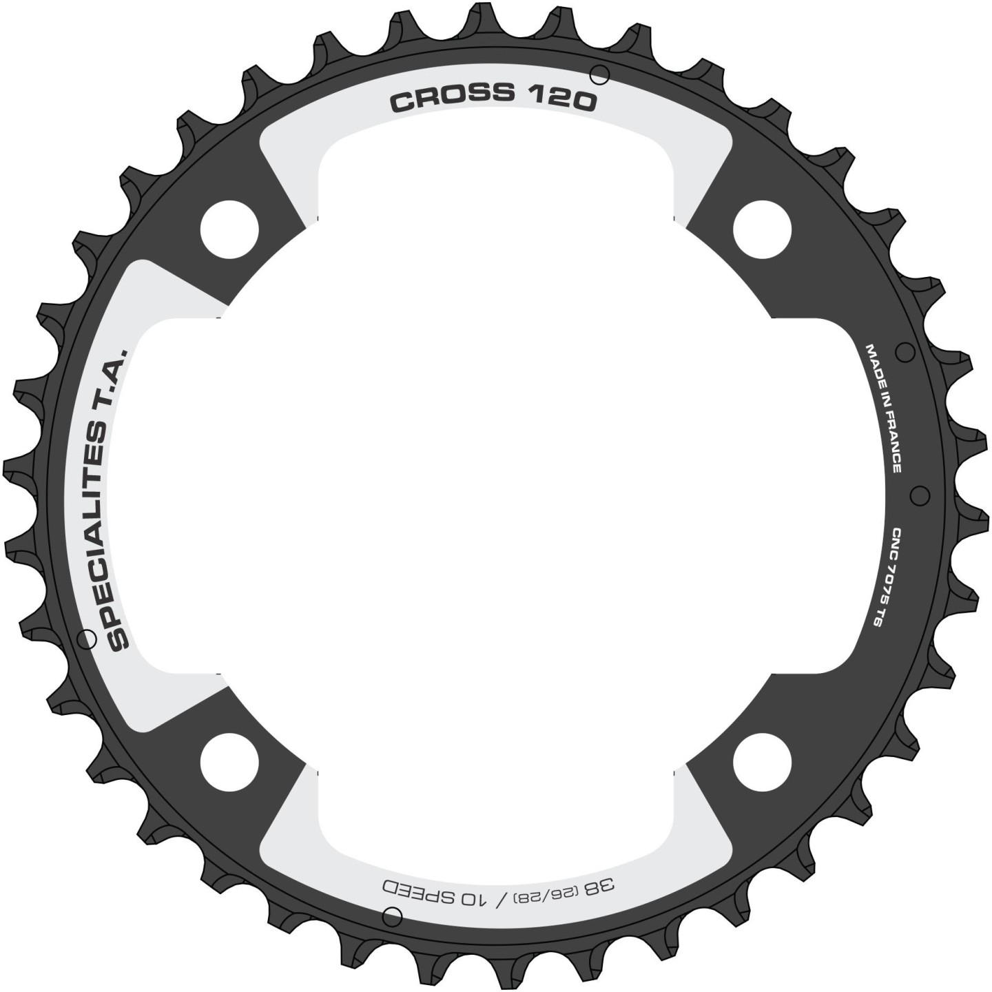 Chainring Spécialités TA CROSS 10-speed Outer 120mm SRAM/Cannondale