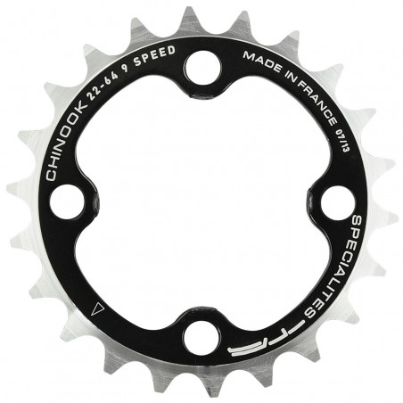 Spécialités TA Chinook 9-speed kettingblad binnen 64mm Matzwart