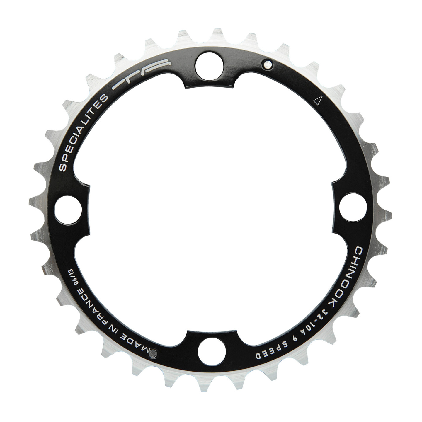 Chainring Spécialités TA Chinook 9-speed Middle 104mm Matt Black