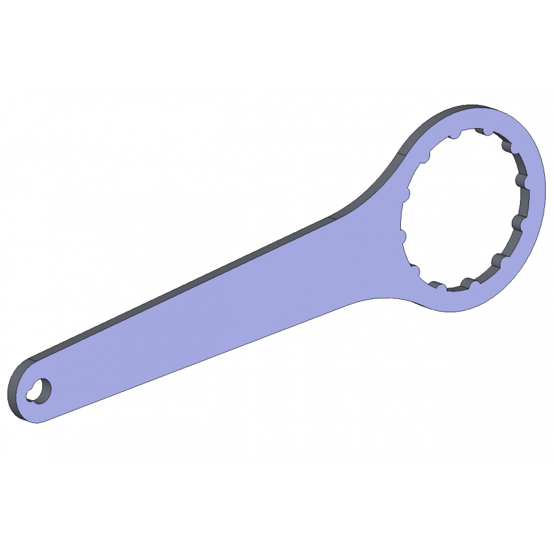 Llave de apriete de 12 tetones Spécialités TA para ejes de pedalier T47 Llave de apriete de 12 tetones Spécialités TA para ejes de pedalier T47